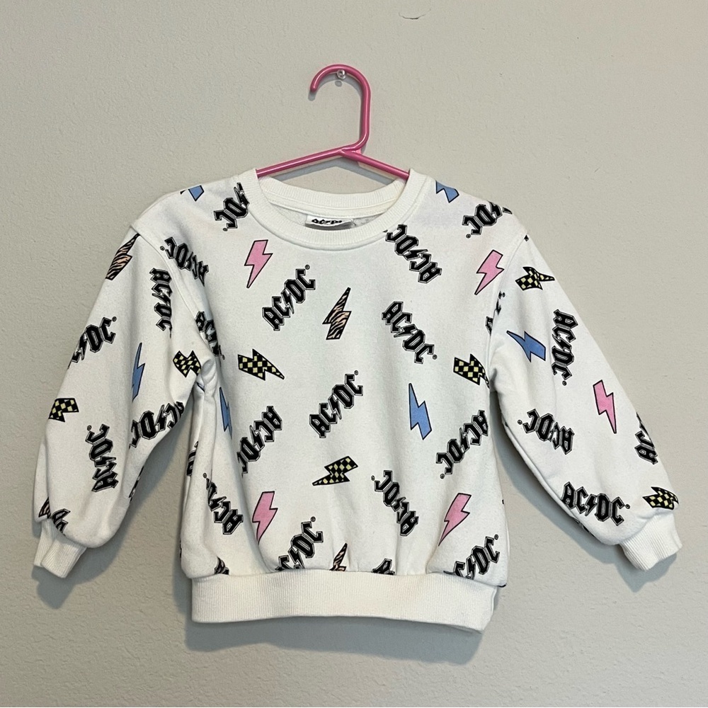 AC/DC Girls 3T Graphic Logo Sweatshirt